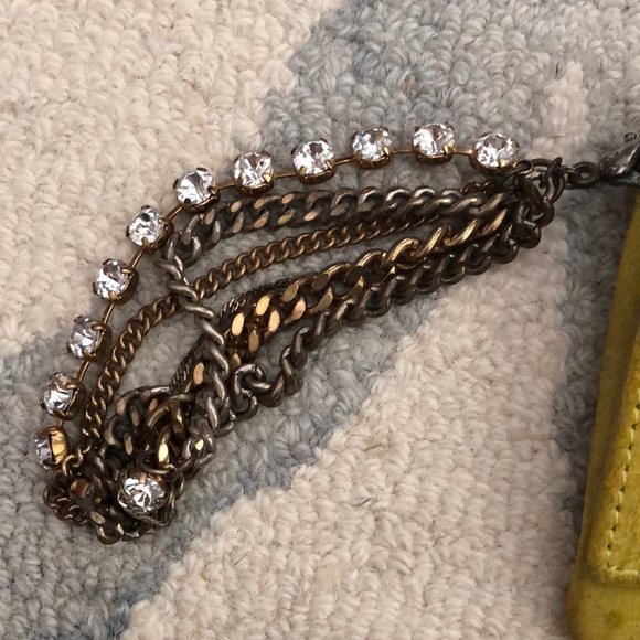 Club Monaco lime suede bracelet wristlet clutch - Picture 7 of 9